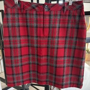 Eddie Bauer Plaid Wool Mini Skirt-Vintage